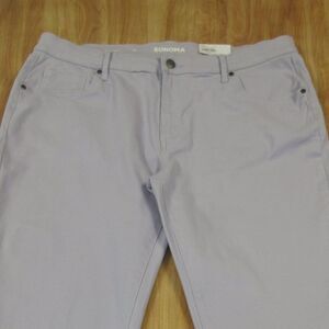 SONOMA Girlfriend Mid Rise Relaxed Straight Leg LAVENDER Denim Jeans Size 14 NWT